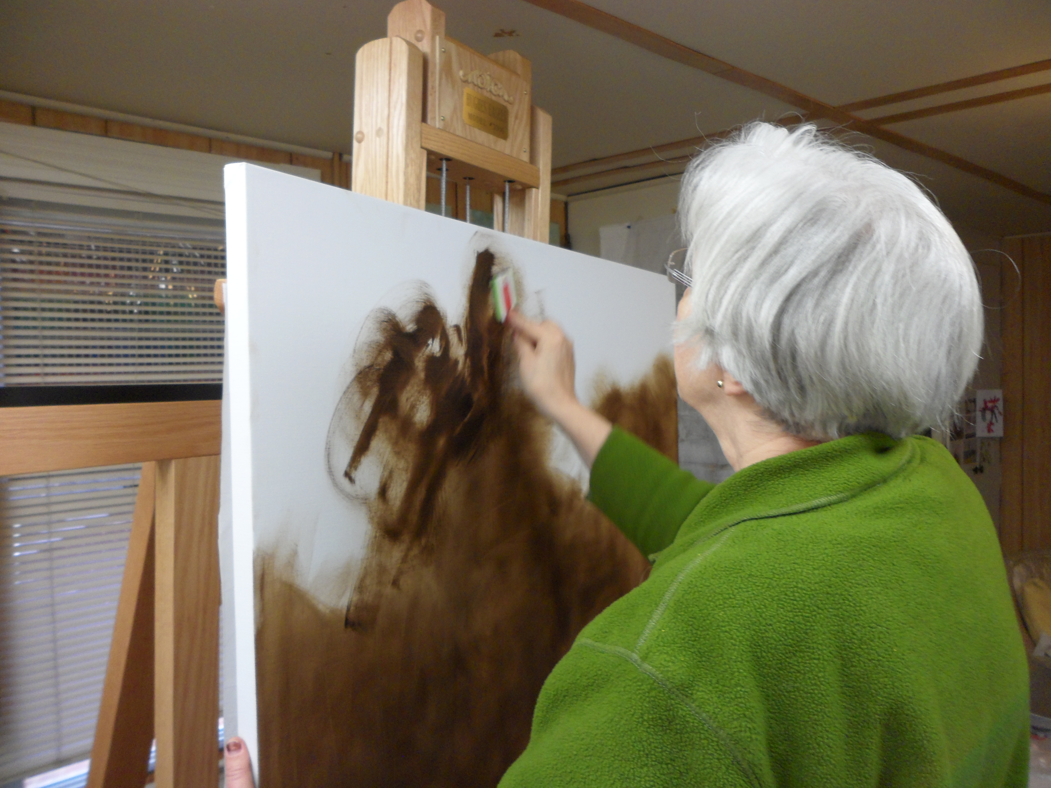 Toning a large canvas