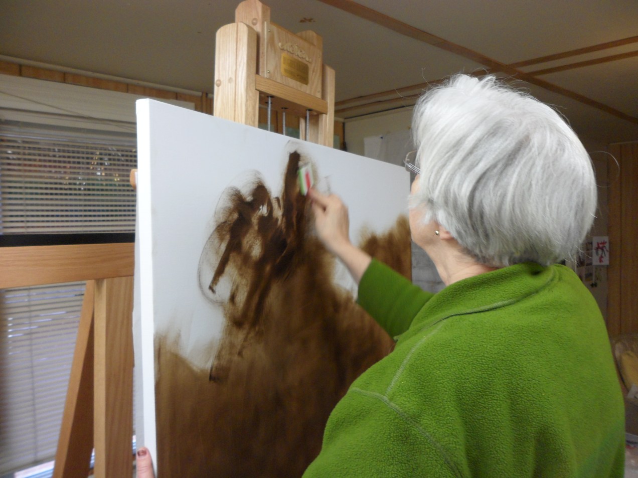 Toning a large canvas