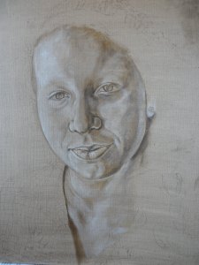 I am posting nine photos of this work in progress.  I hope our AFS daughter sees this.  I will post these one at a time.  Nelly, I want you to see this work as it happened.  Hope you like it.  (We don't know what country our AFS daughter is in at the moment.)